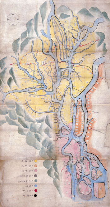 「濃勢尾州川通絵図」（複製）